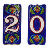 Ceramic Address Plaques Street Number 20 Handmade Mediterranean Style