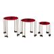 Italian set of 3 'fish design' tables from the triple play series, gaetano