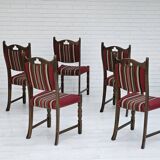 1960s, set of 5 pcs Danish dinning chairs, original good condition.