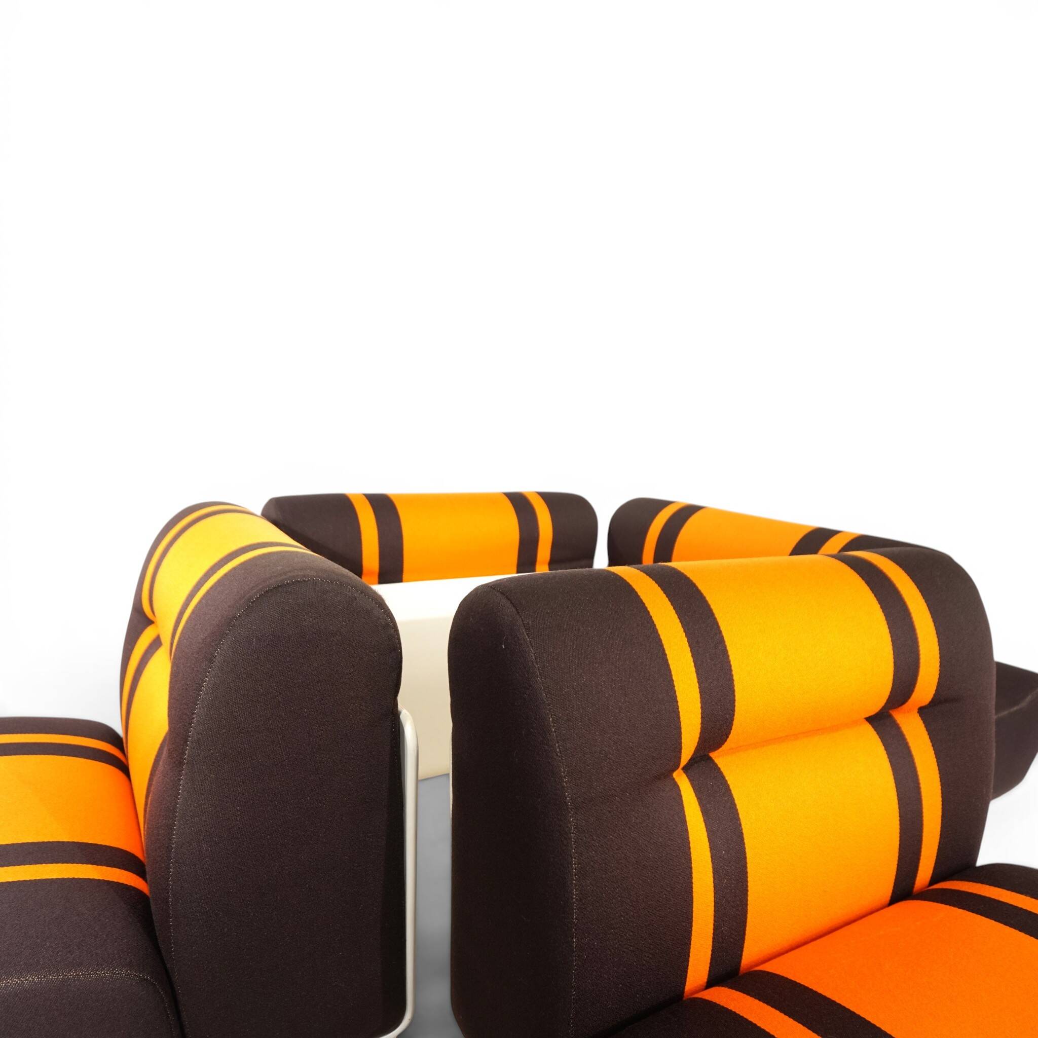 Canapé modulaire Cor Concha 4 pièces space age par Jo Otterpohl, 1970