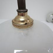 Pair of porcelain sconces brass glass of clchy white art deco