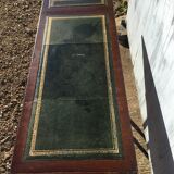 Coffee table on leather