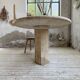 Travertine dining table 1970 Italy Tobia Scarpa
