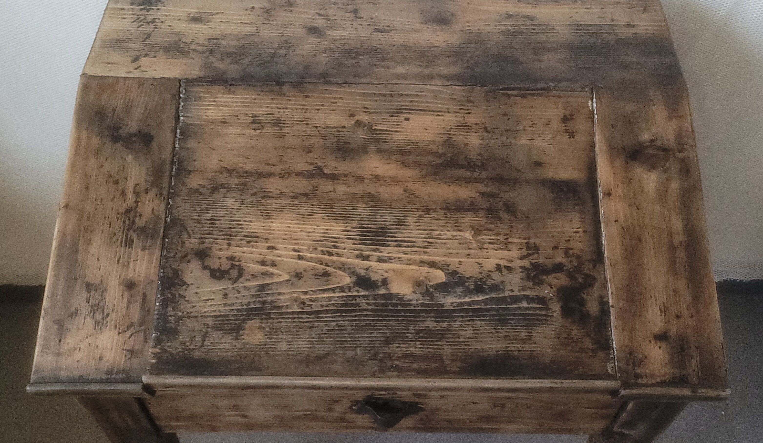 Old desk console entrance cabinet