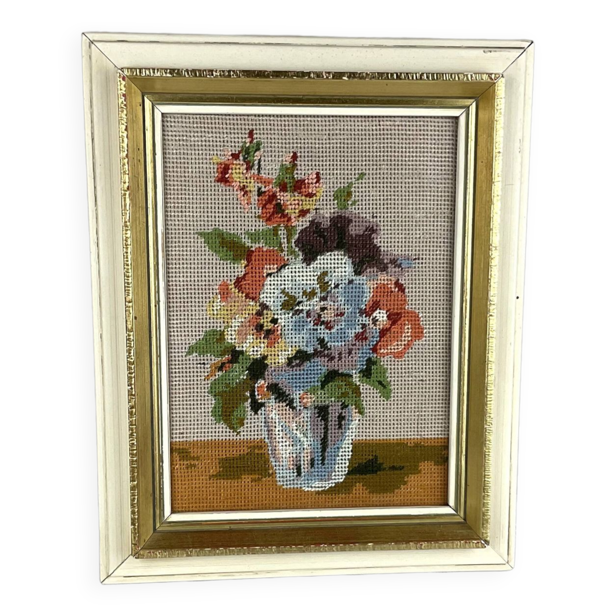 Retro/vintage wooden frame with canvas