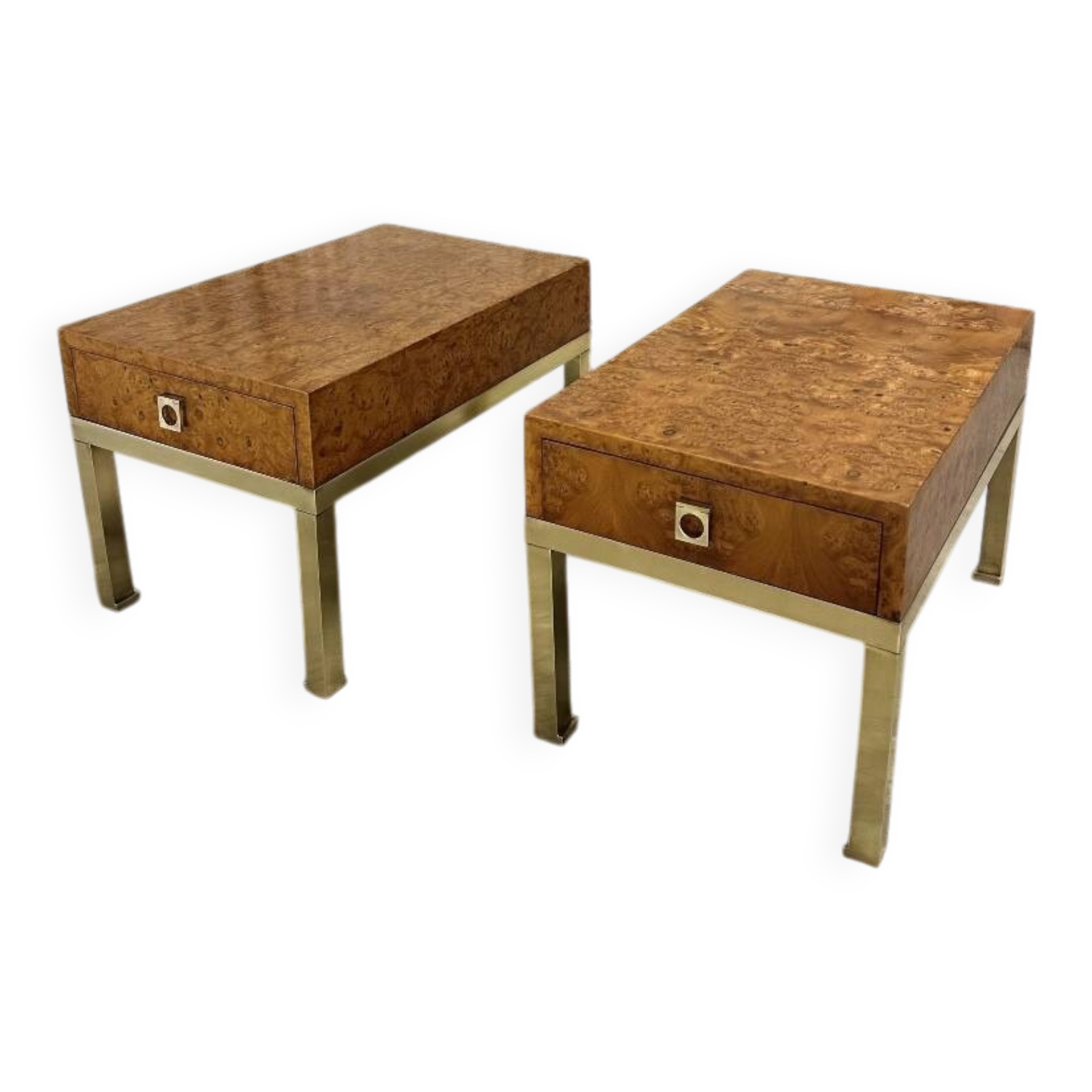 Pair of bedside tables forming end tables by Guy Lefèvre for Maison Jansen circa 1970