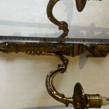 Brass wall sconce – goat head decoration – Louis XVI Empire style –