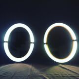 Pair of allibert swivel-illuminating mirrors