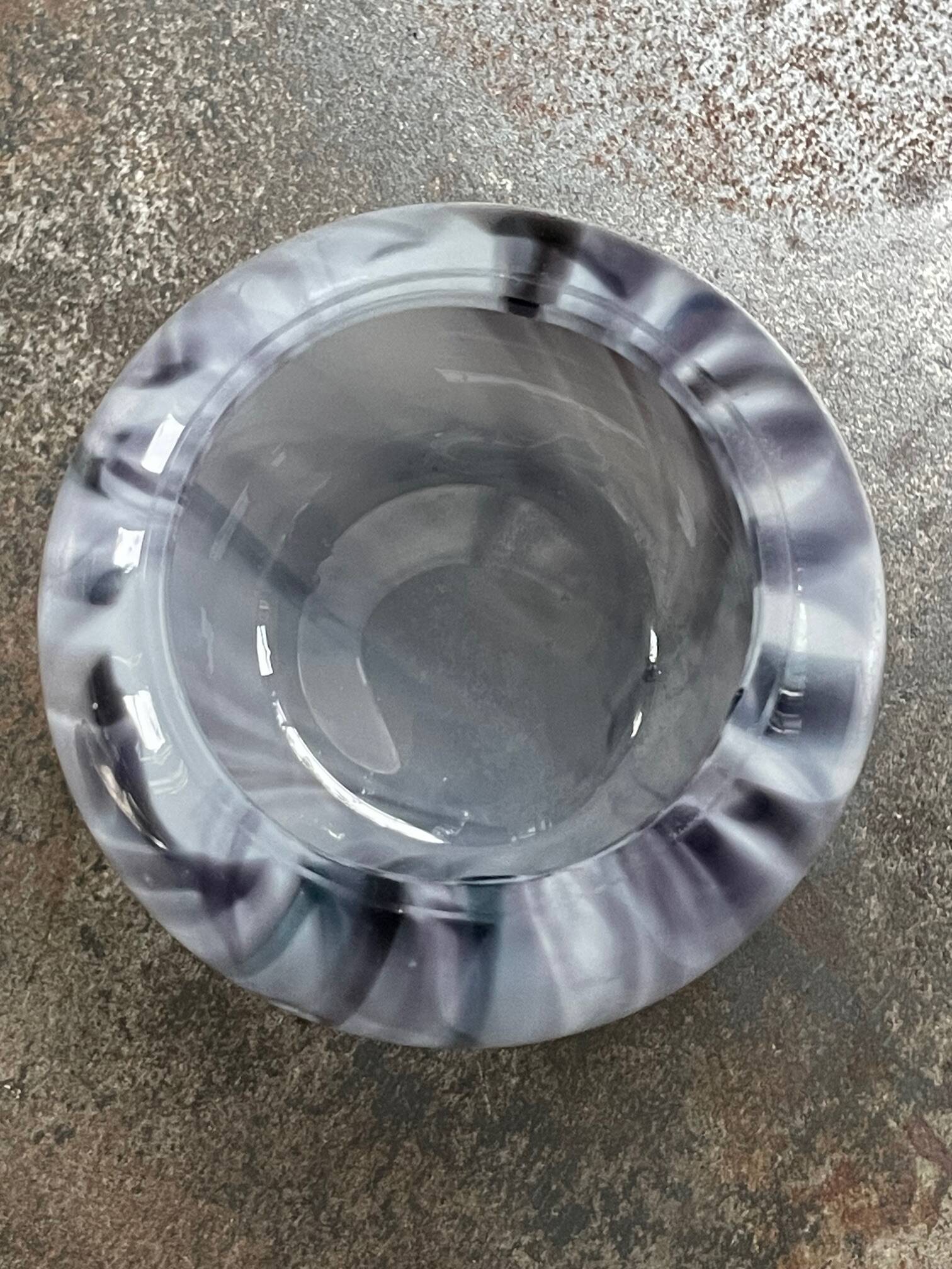 antique mustard pot in blown glass and silver-plated metal EPNS late 19th century