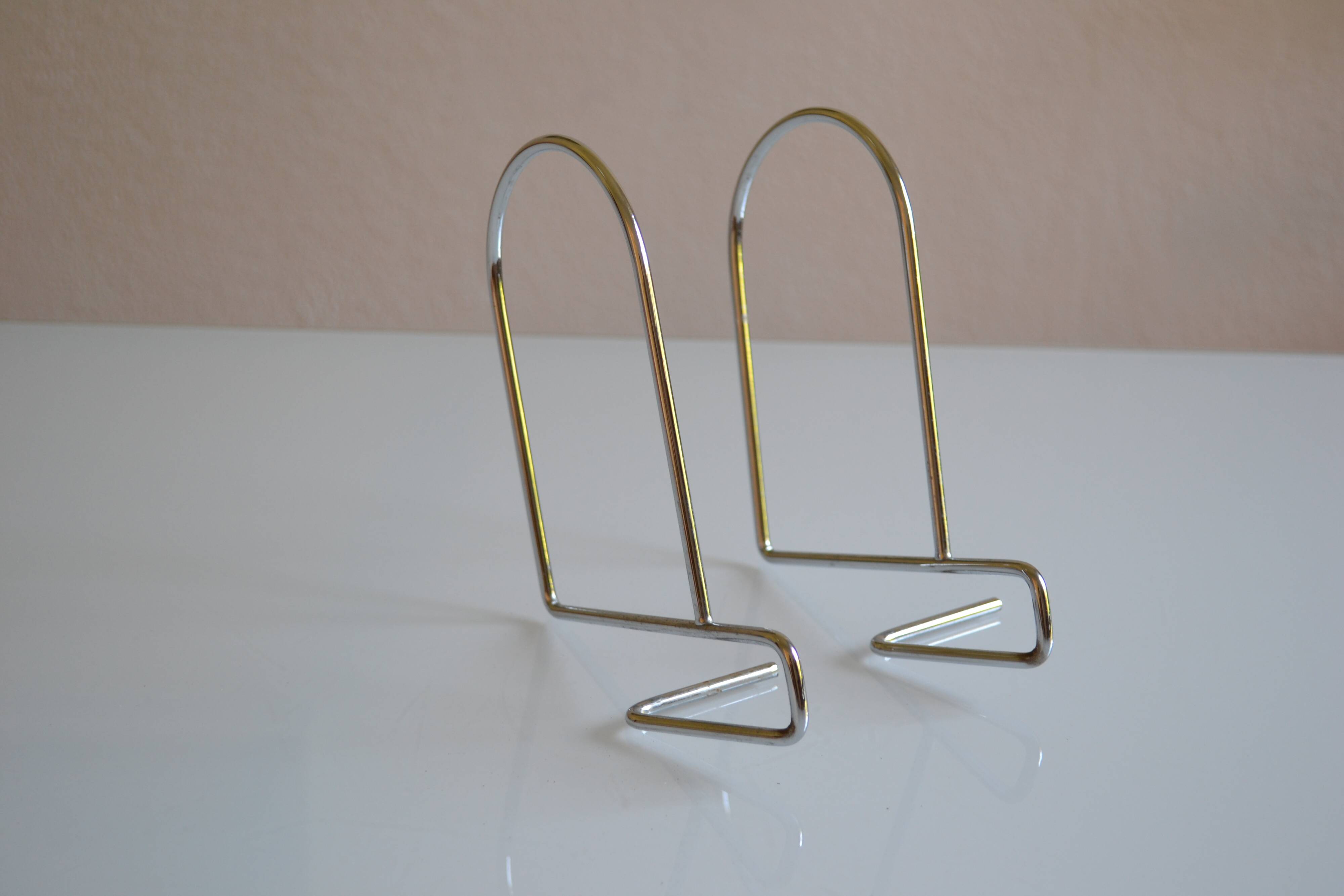 Pair of minimalist 80s bookends