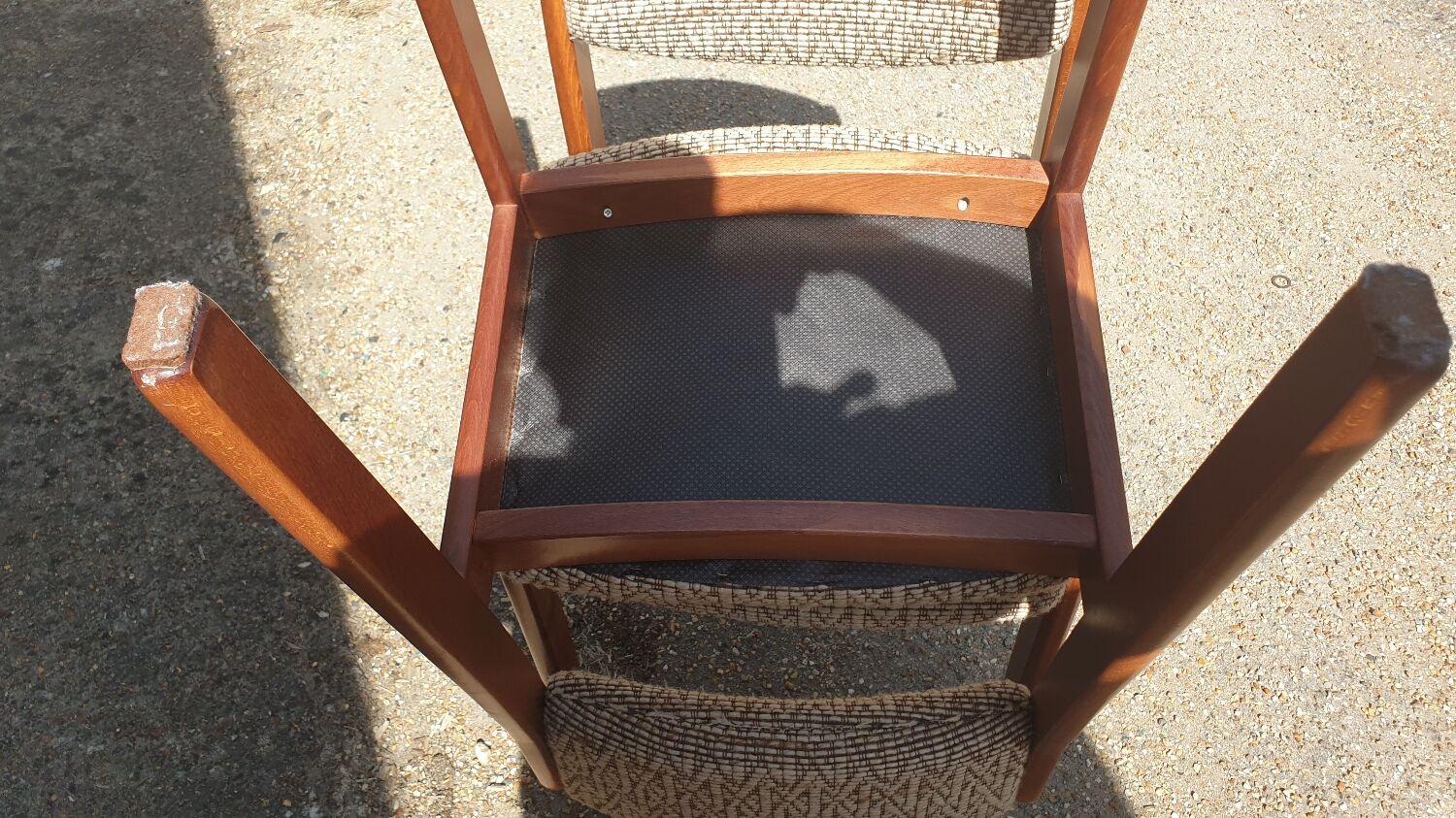 Pair of Scandinavian wool chairs