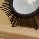 Vintage sun mirror in woven rattan diameter 45 cm retro decoration