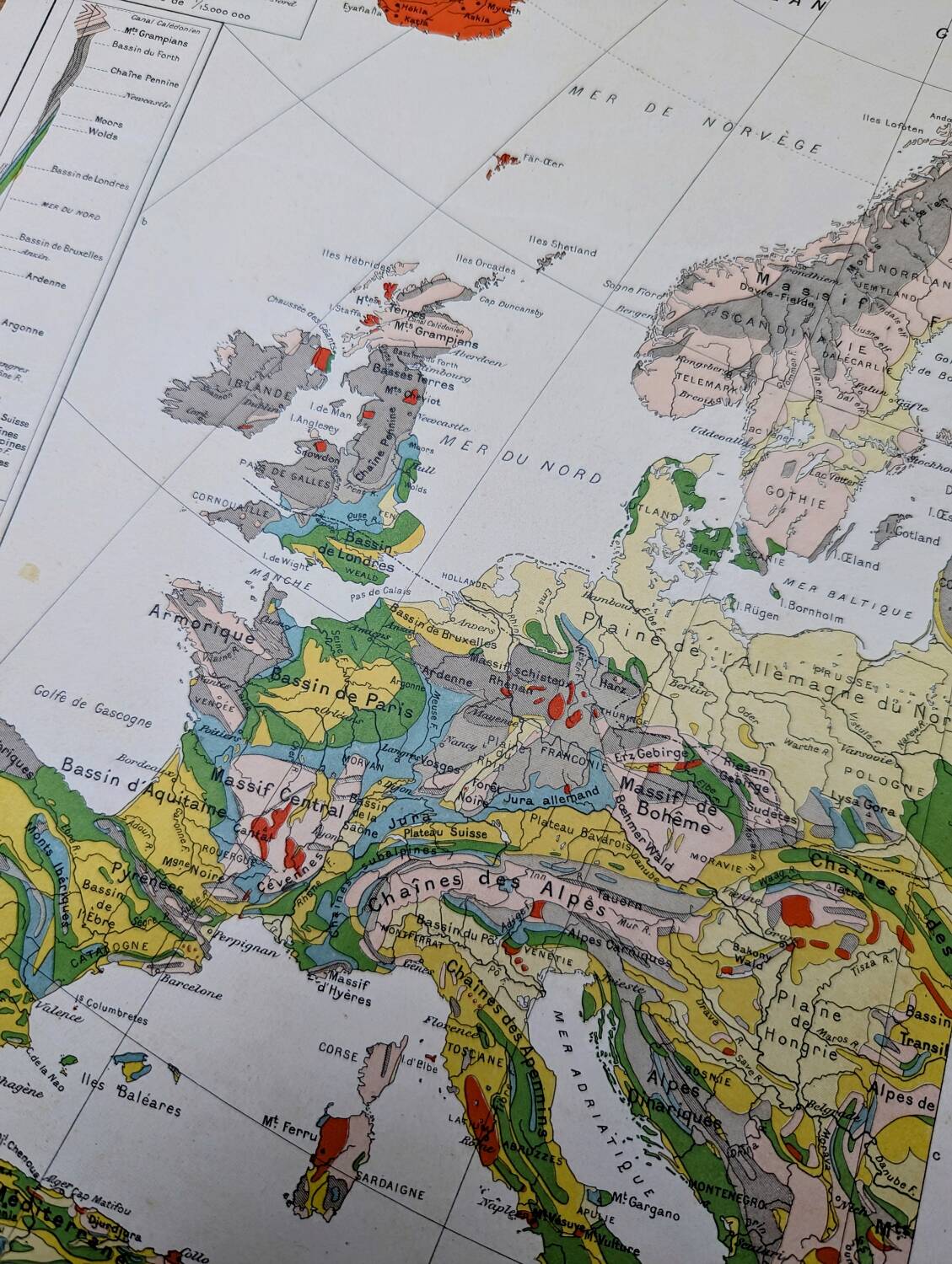 Printed in 1909, Geological Europe.
