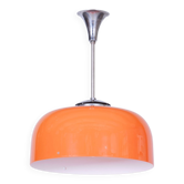 Mid-Century Chandelier in Chrome, Plastic and Glass, Italy, 1960s