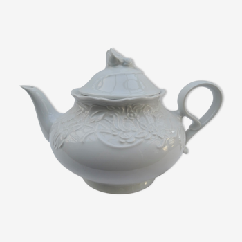 Bavarian white earthenware teapot