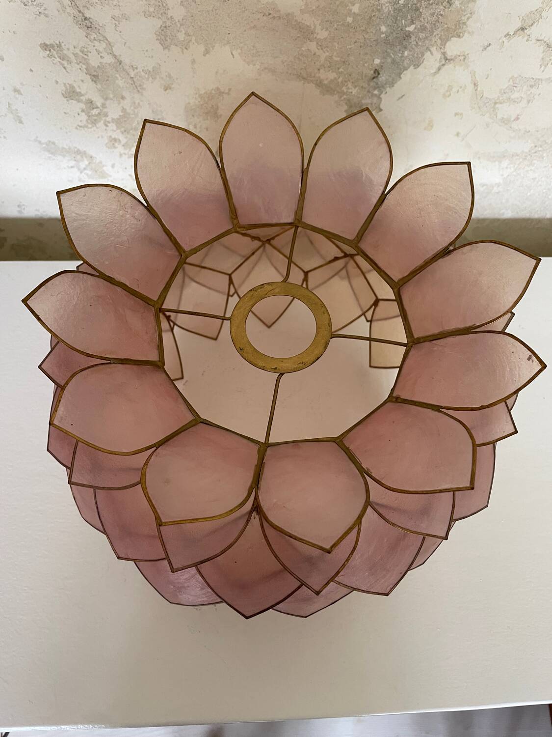 Abas-jour en nacre vintage