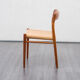 Lot de six chaise moeller, denmark, modèle 75, denmark