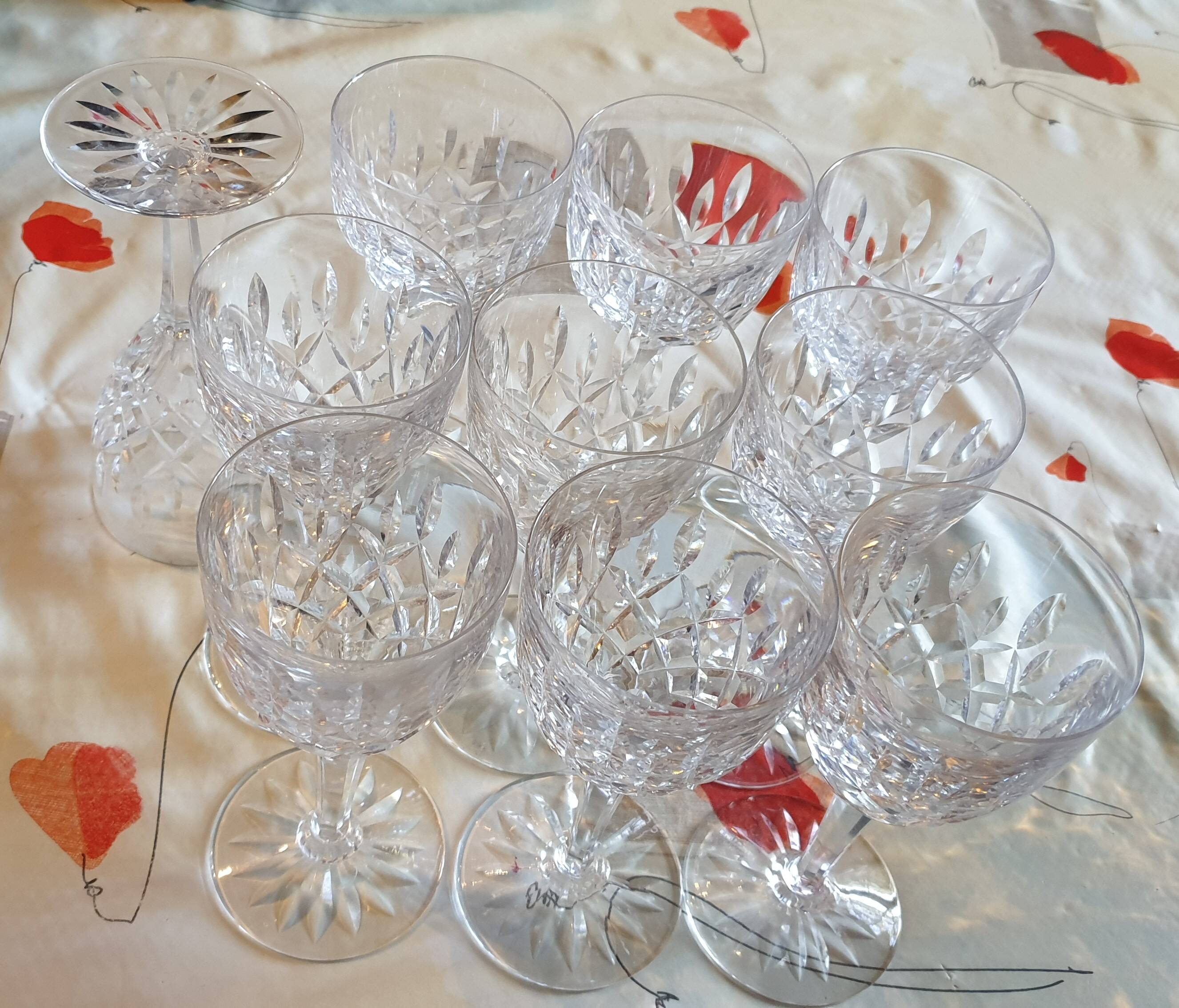 Chantilly footed glasses from the Saint-Louis Crystal Factory