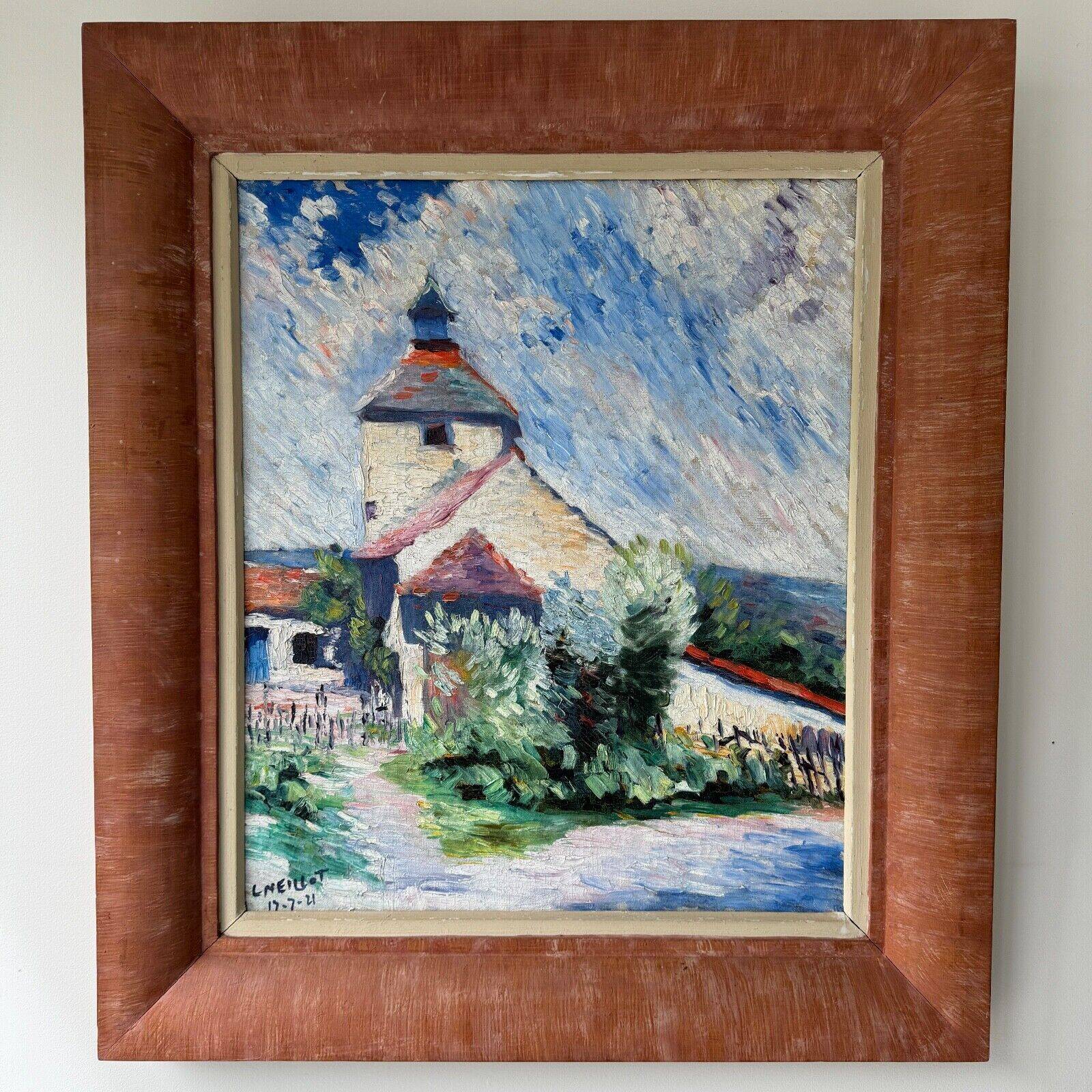 Oil on canvas by Louis Neillot (1898-1973) landscape 1921