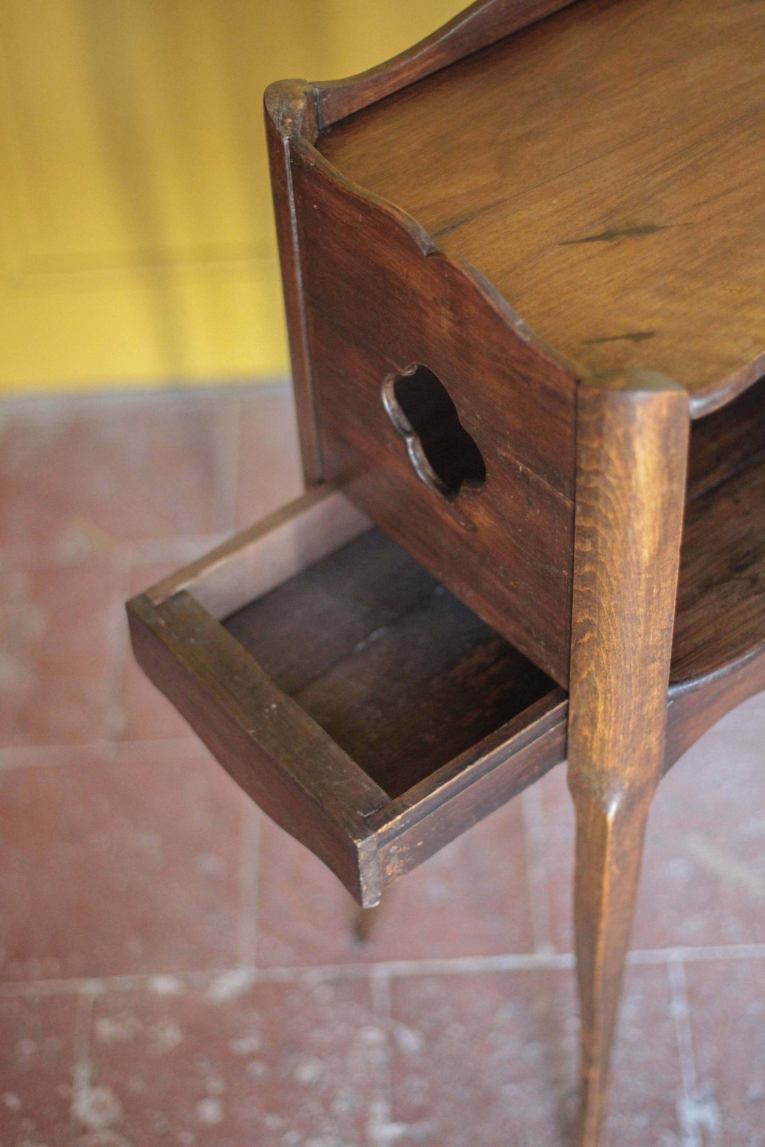 Bedside table, nightstand wood, accent furniture, antique furniture