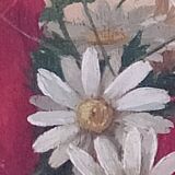 oil on panel bouquet of poppies and daisies Ernesto Valls