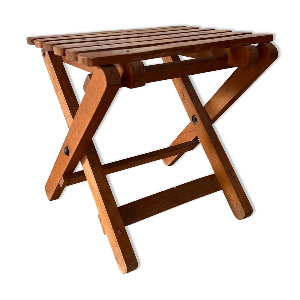 Tabouret Pliant De Poche – Pour Pêche, Camping – En Métal Et Cuir – Portance 5 Kg – Noir, Portable