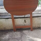 Table Bateau teck ovale bois repliable 1970 Table d'appoint en bois vendue à l'unité