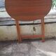 Oval teak wooden folding boat table 1970 Wooden side table sold individually