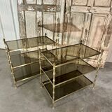 Pair of side tables circa 1950 Maison Baguès