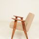 Vintage chair in beige velvet designed by Chierowski.