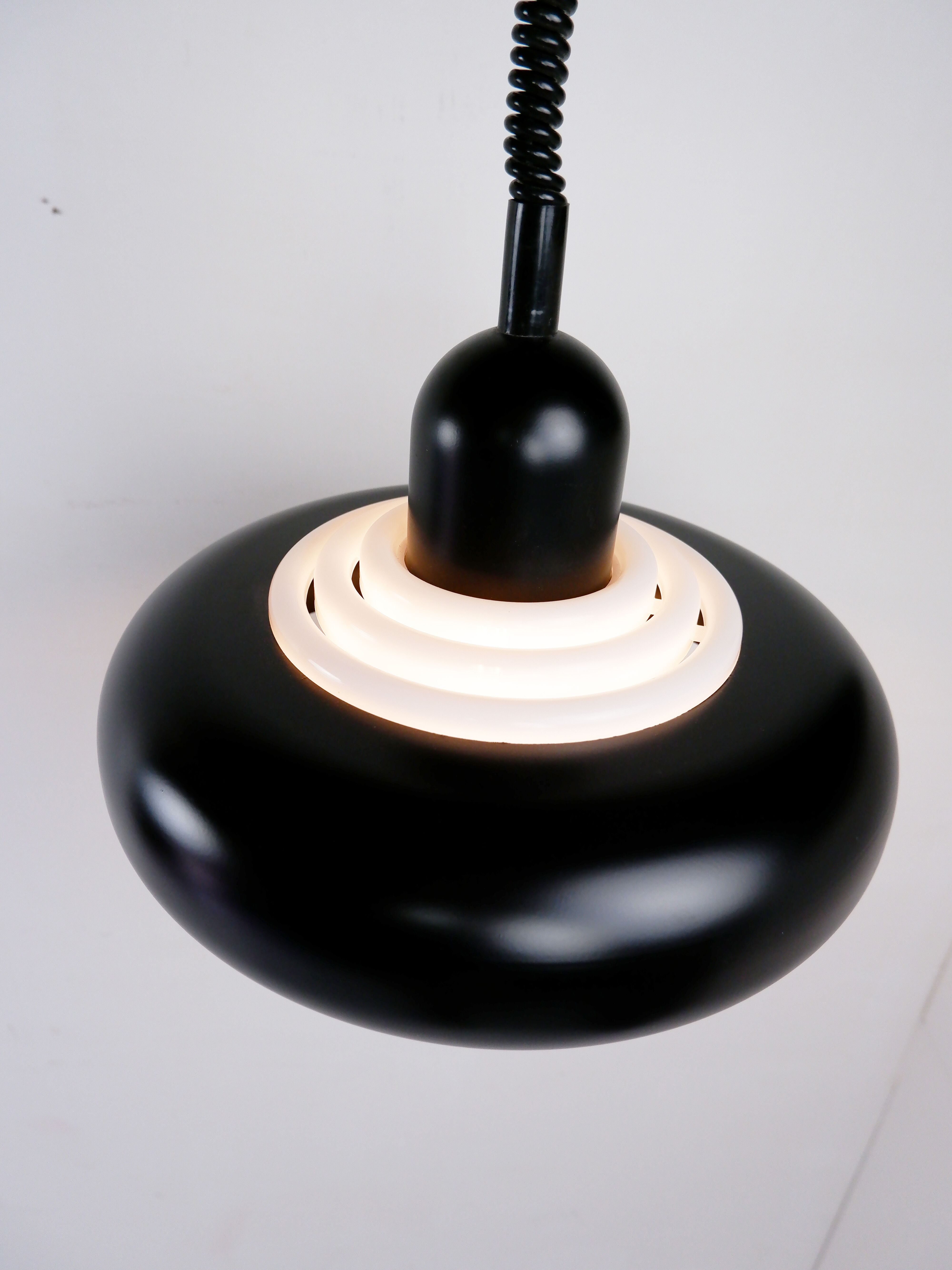 Knud Christensen hanging lamp black, 1970s