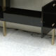 Library shelves in lacquer and brass by Roche Bobois 1970 s