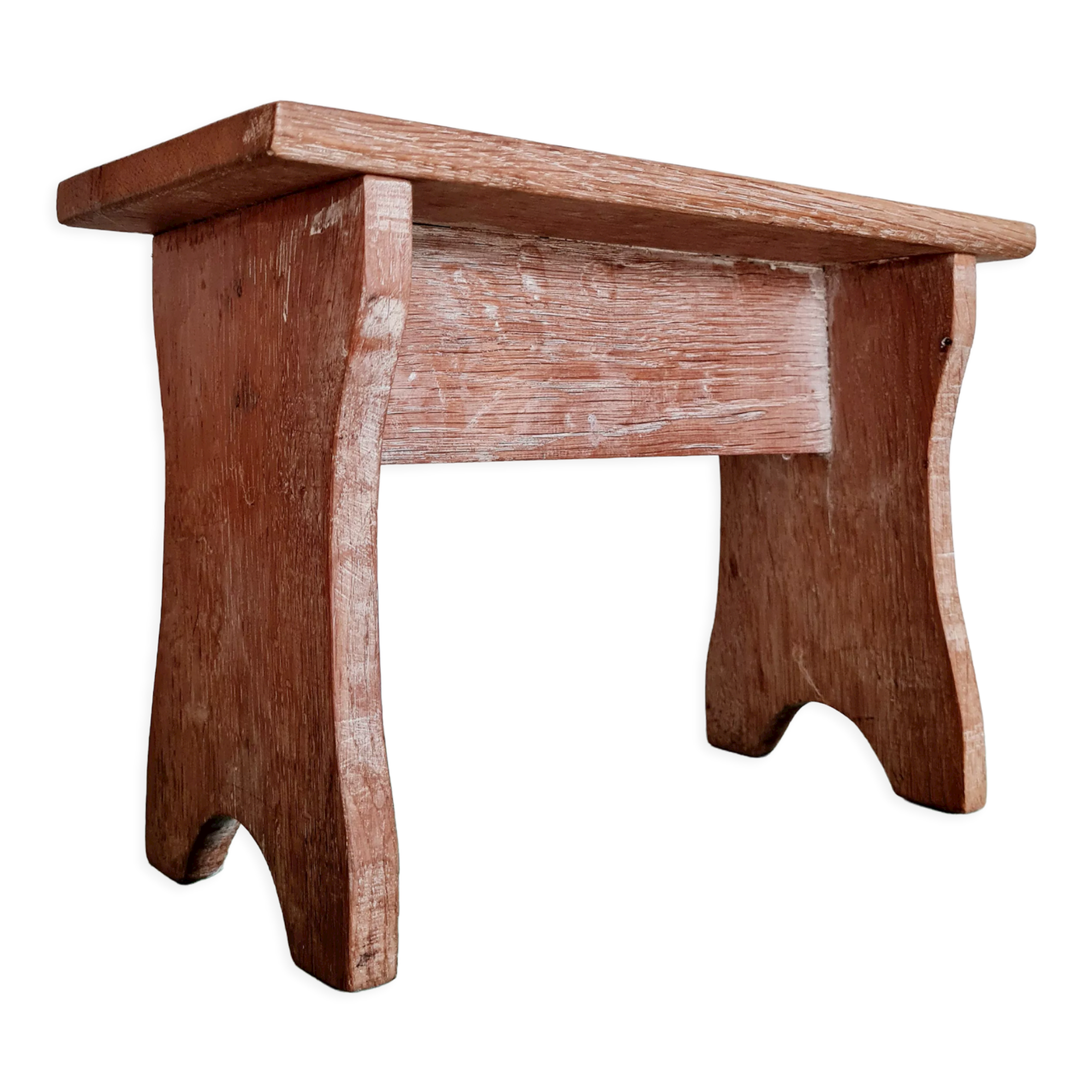 Mini wooden farmhouse bench