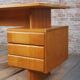 Mid-Century Modern Writing Desk in Oak by B. Landsman, Czech, 1950s