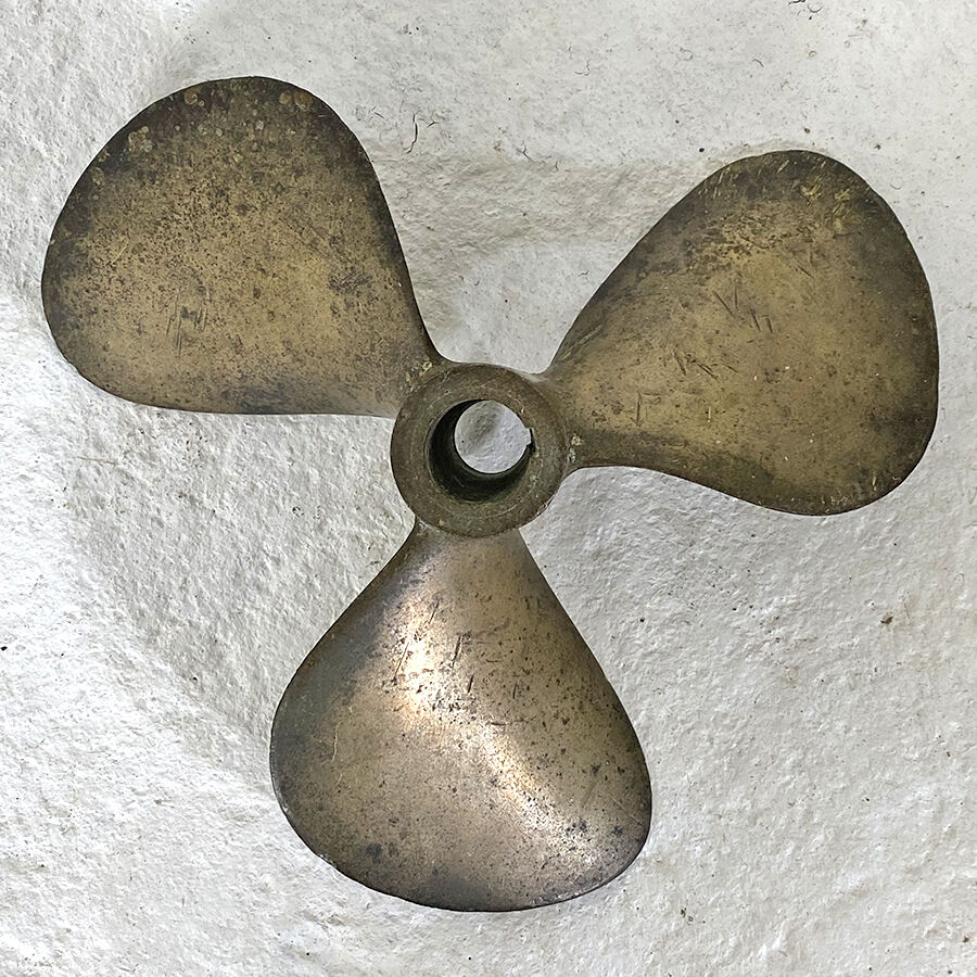 Old bronze boat propeller
