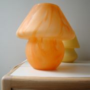 Lampe champignon vintage en verre soufflée artisanalement