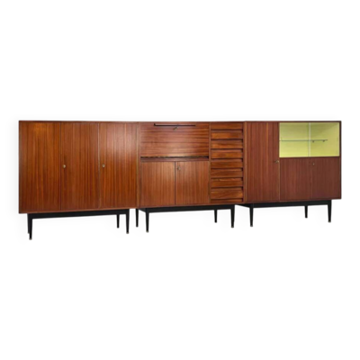 Enfilade modulable années 50 par Jos de Mey pour Van den Berghe Pauvers