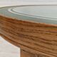 1950s, danish design, coffee table, glass, oak wood, original condition.