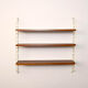 Swedish wood and metal shelving unit