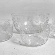 Salad bowl and 5 cut crystal cups from the 1950s.