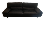 Roche Bobois 3-seater sofa - wide armrests/leather (l. 240 x h. 82)