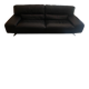 Roche Bobois 3-seater sofa - wide armrests/leather (w. 240 x h. 82)