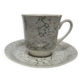 Vintage Polish cup and saucer from Wałbrzych Pottery, 1970s, set of 2