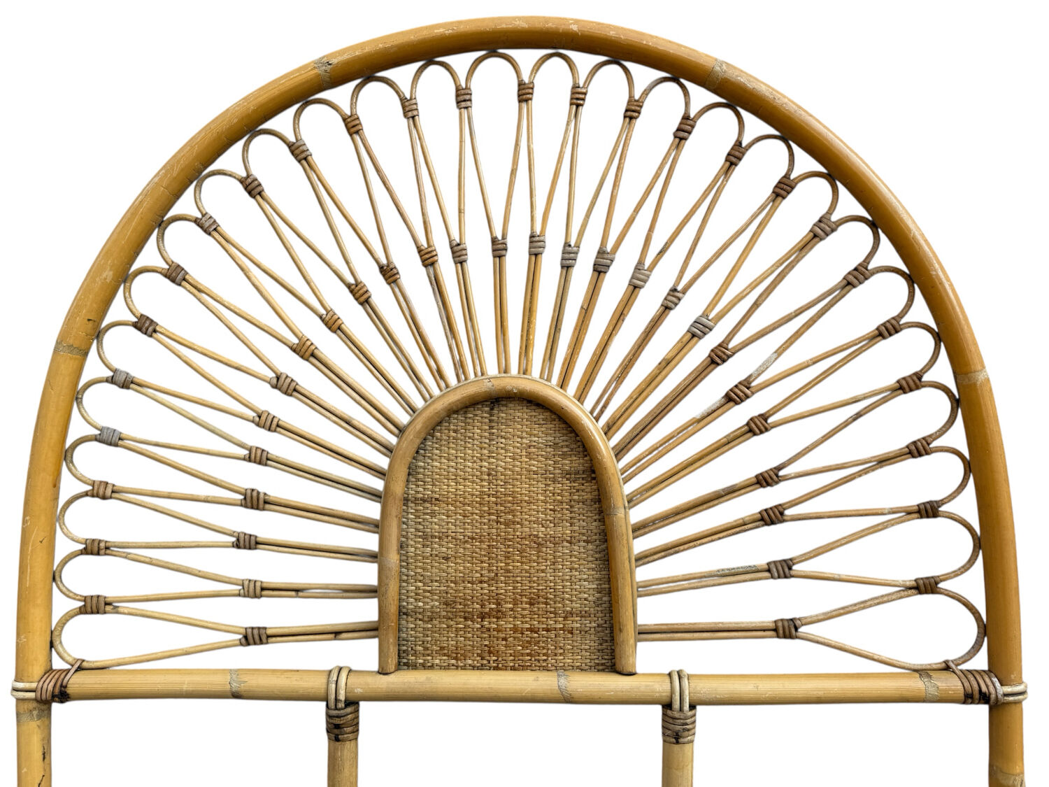 Set of 3 rattan headboards, France 60s