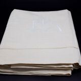 Drap ancien métis et lin XIXe