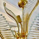 Palm model glass chandelier, Italy 1980 Venini