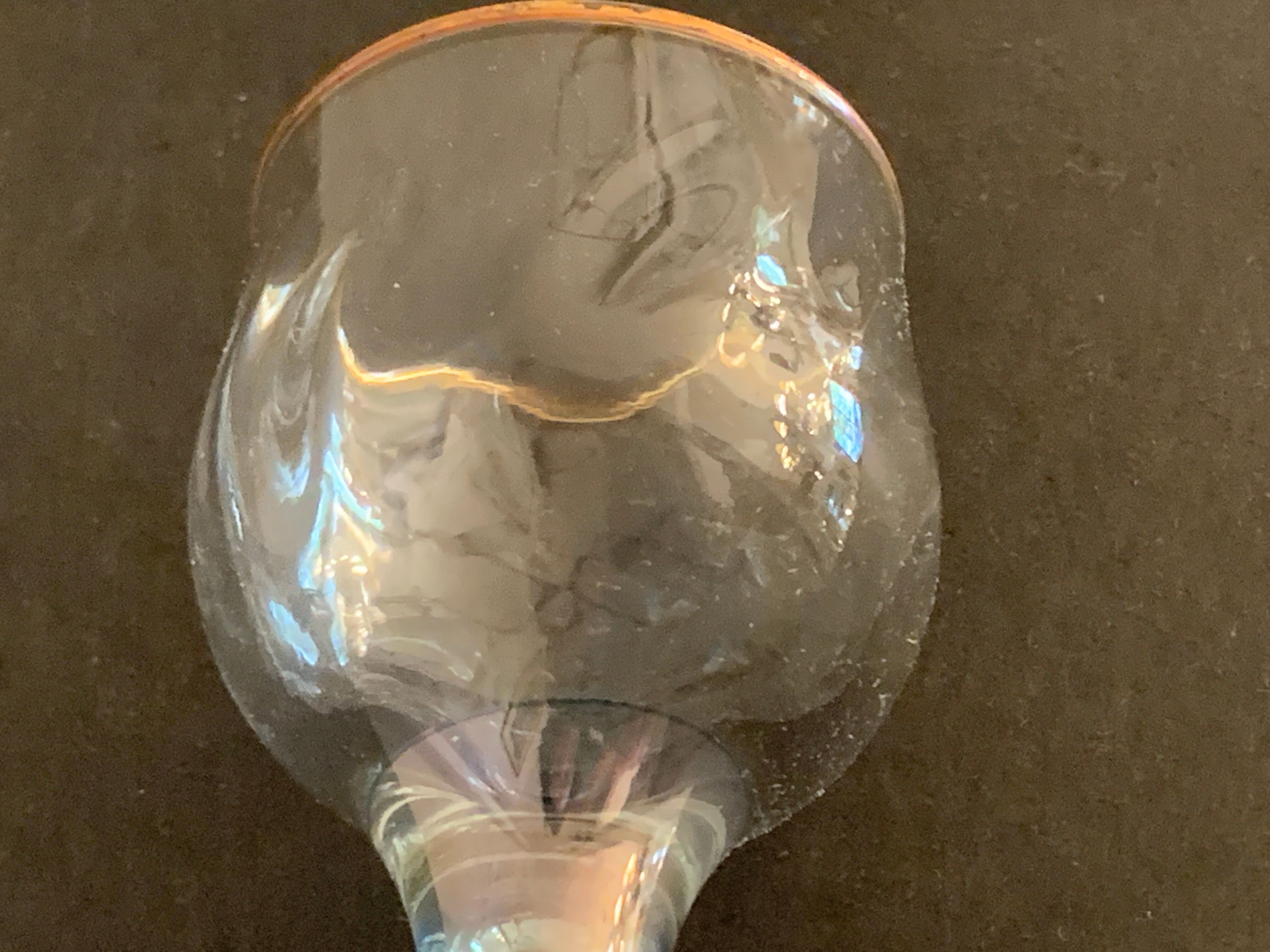 6 verres à digestif soufflés verrerie italienne Venise, Murano, A. Dal Borgo
