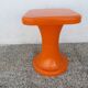 "Selup" orange plastic stool, pure 1970s design, France.