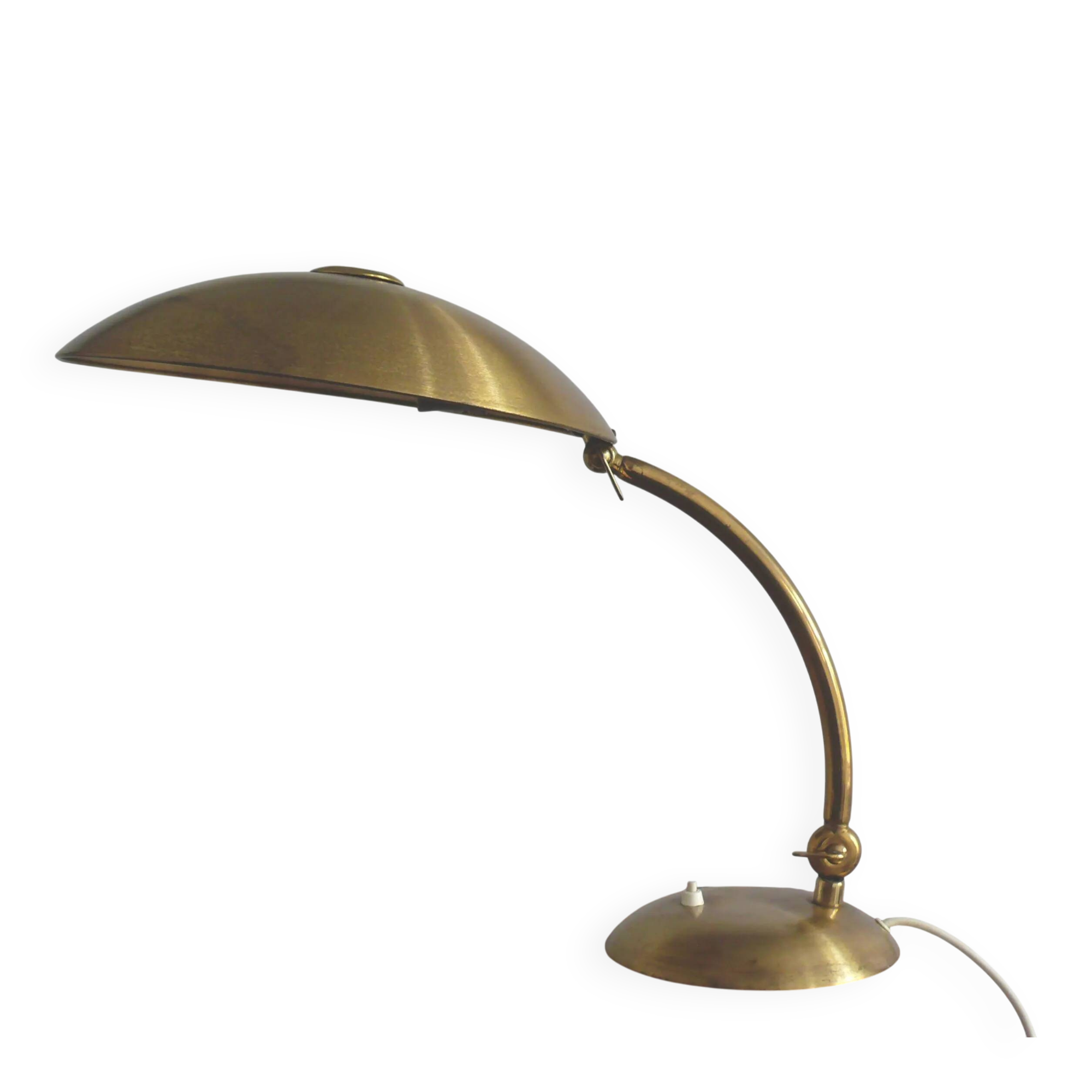 Large brass table lamp, Egon Hillebrand, 1930s