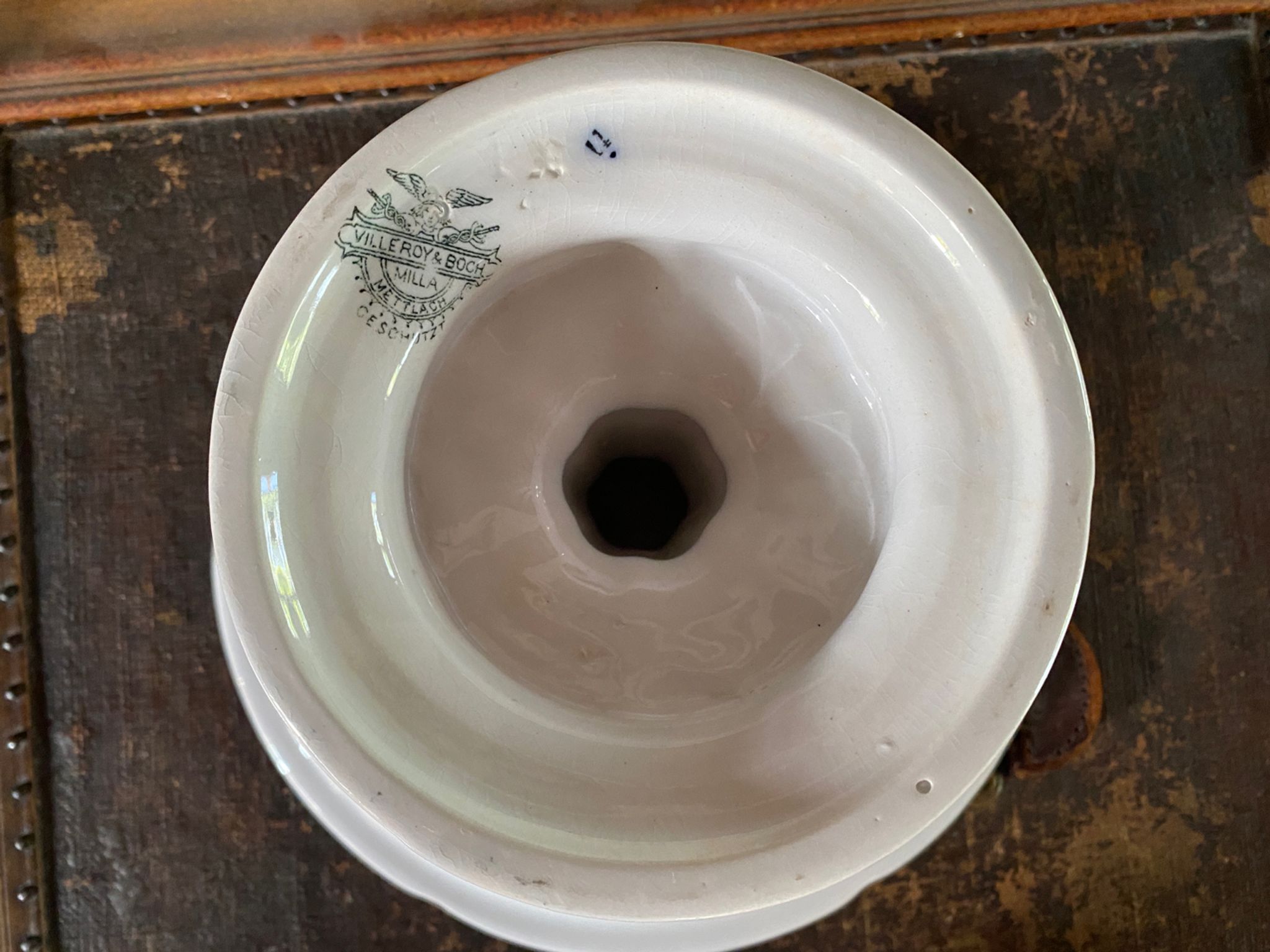 Grande coupe sur pied « Art Nouveau » Villeroy et Boch